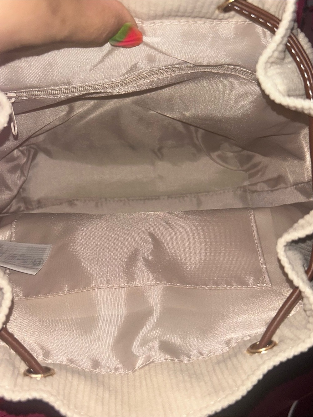 Peanuts Snoopy & Woodstock corduroy   Backpack New - Picture 9 of 16